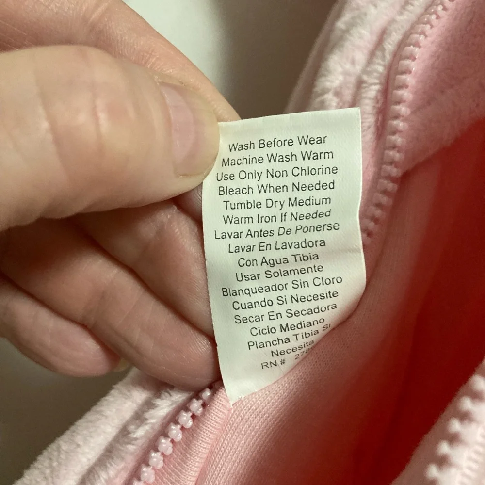 *Carter’s New Pink 0-6 Months Light Pink Velour Hooded Infant Snowsuit